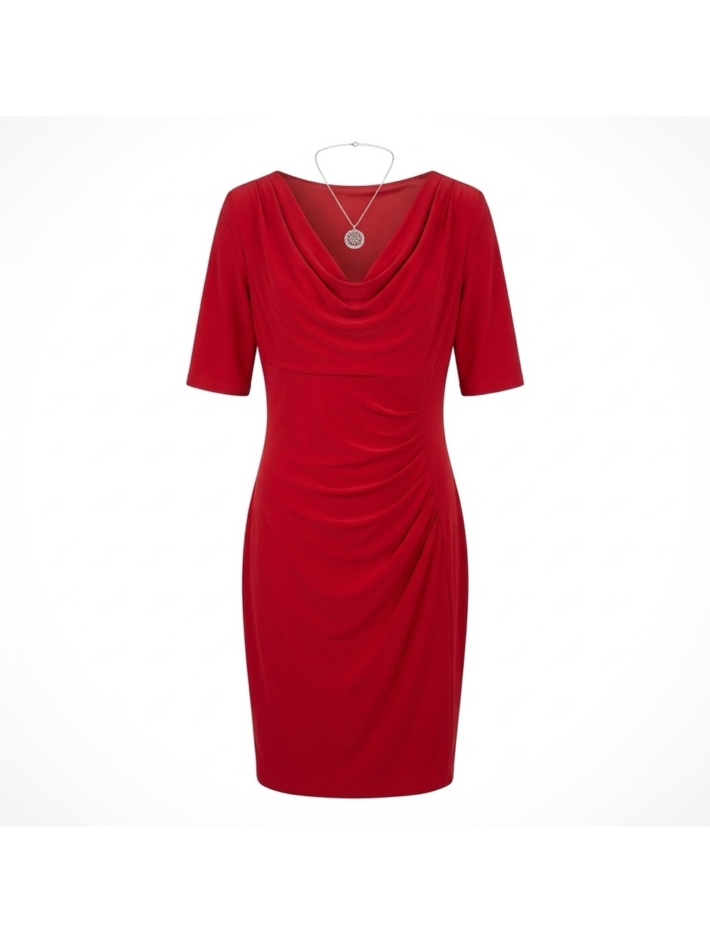 Lauren Ralph Lauren red draped dress